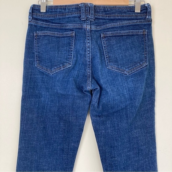 Old Navy Y2K Straight Leg Jeans Mid Rise Dark Wash Denim Side Pockets Size 4 - Picture 4 of 14